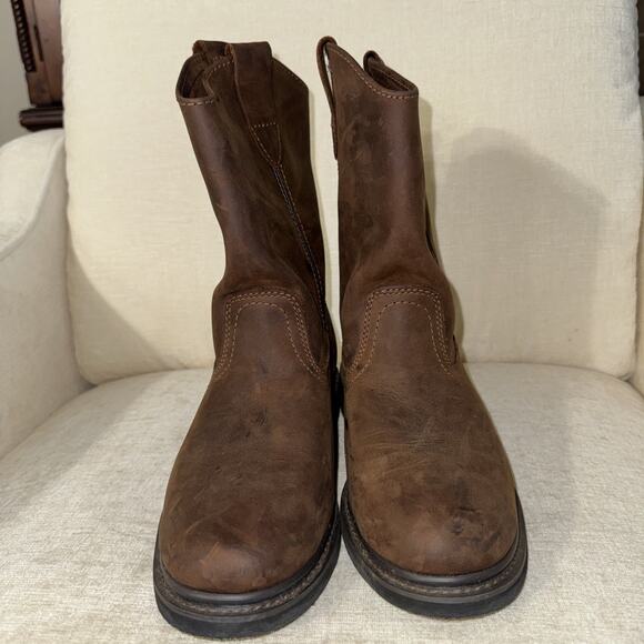 BRAZOS (B9703) Men\'s Crazy Horse II Western Brown Leather Boots Size 9M EUC main image 8